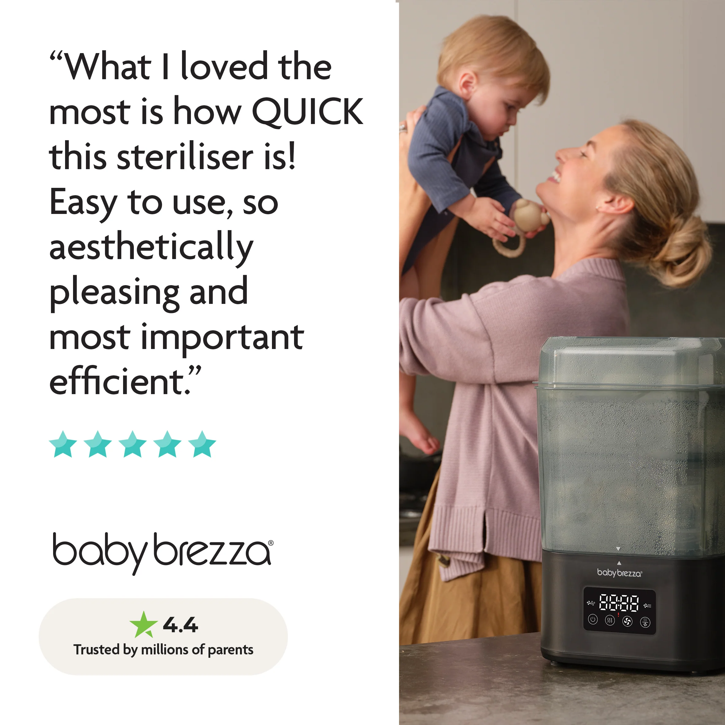 Baby Brezza BUNDLE Formula Pro Advanced And SuperQuick Steriliser - All Black - Image 21