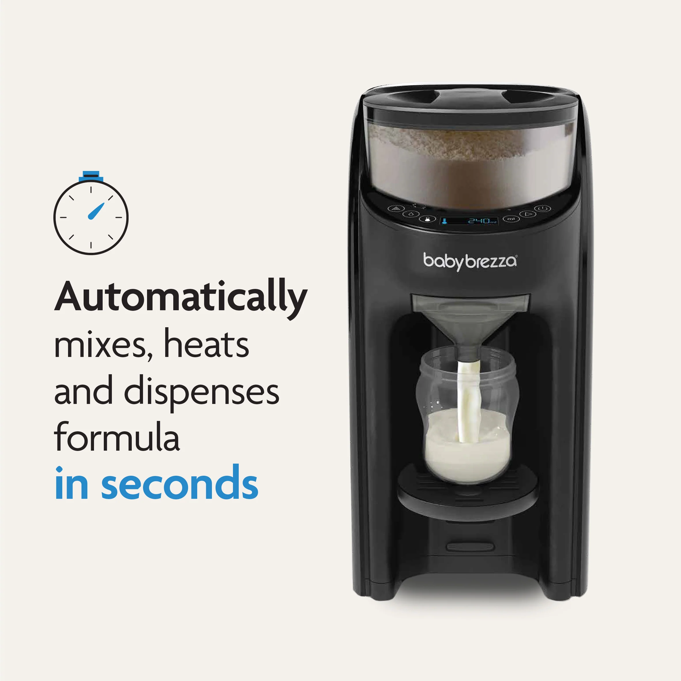 Baby Brezza BUNDLE Formula Pro Advanced And SuperQuick Steriliser - All Black - Image 3