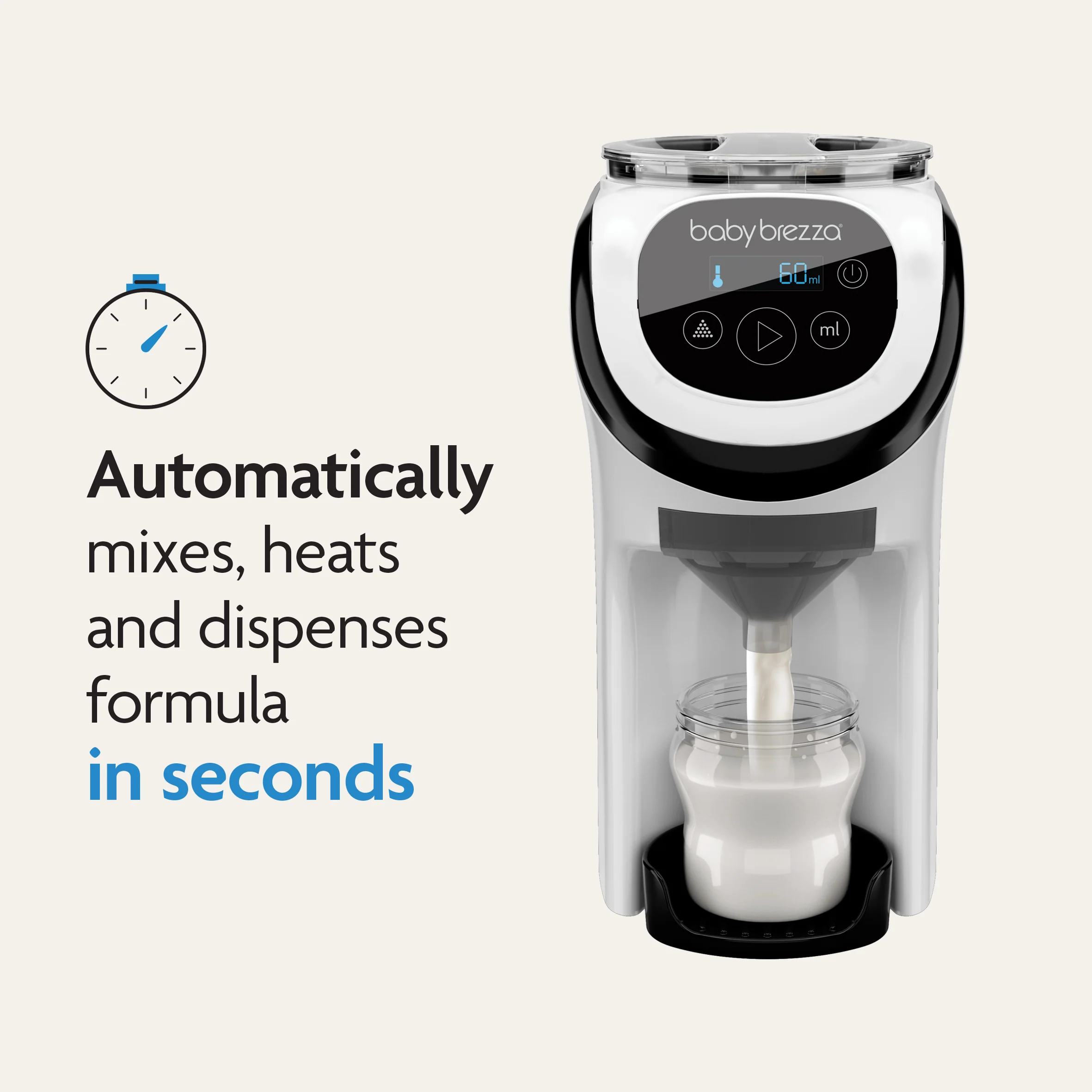 Baby Brezza BUNDLE Formula Pro Mini White And SuperQuick Steriliser Black - Image 3