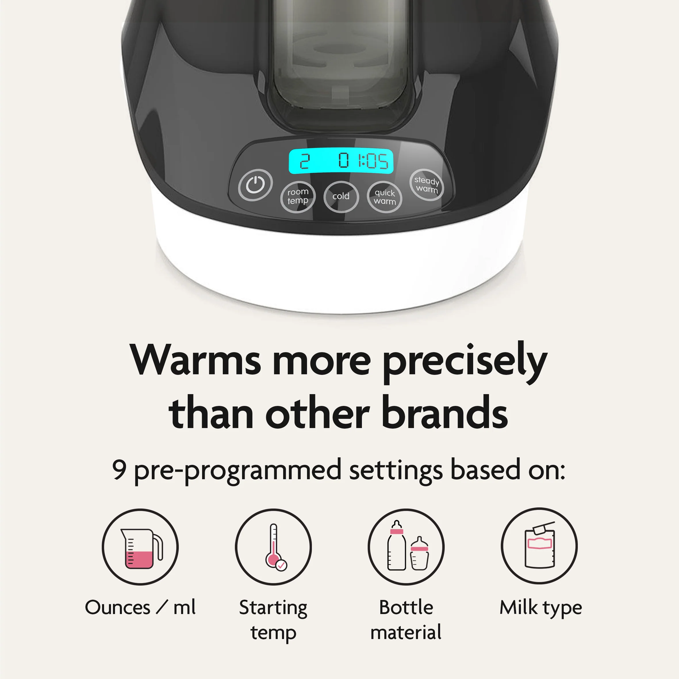Baby Brezza BUNDLE Steriliser Dryer Advanced Black And Bottle & Breast Milk Warmer - Image 10