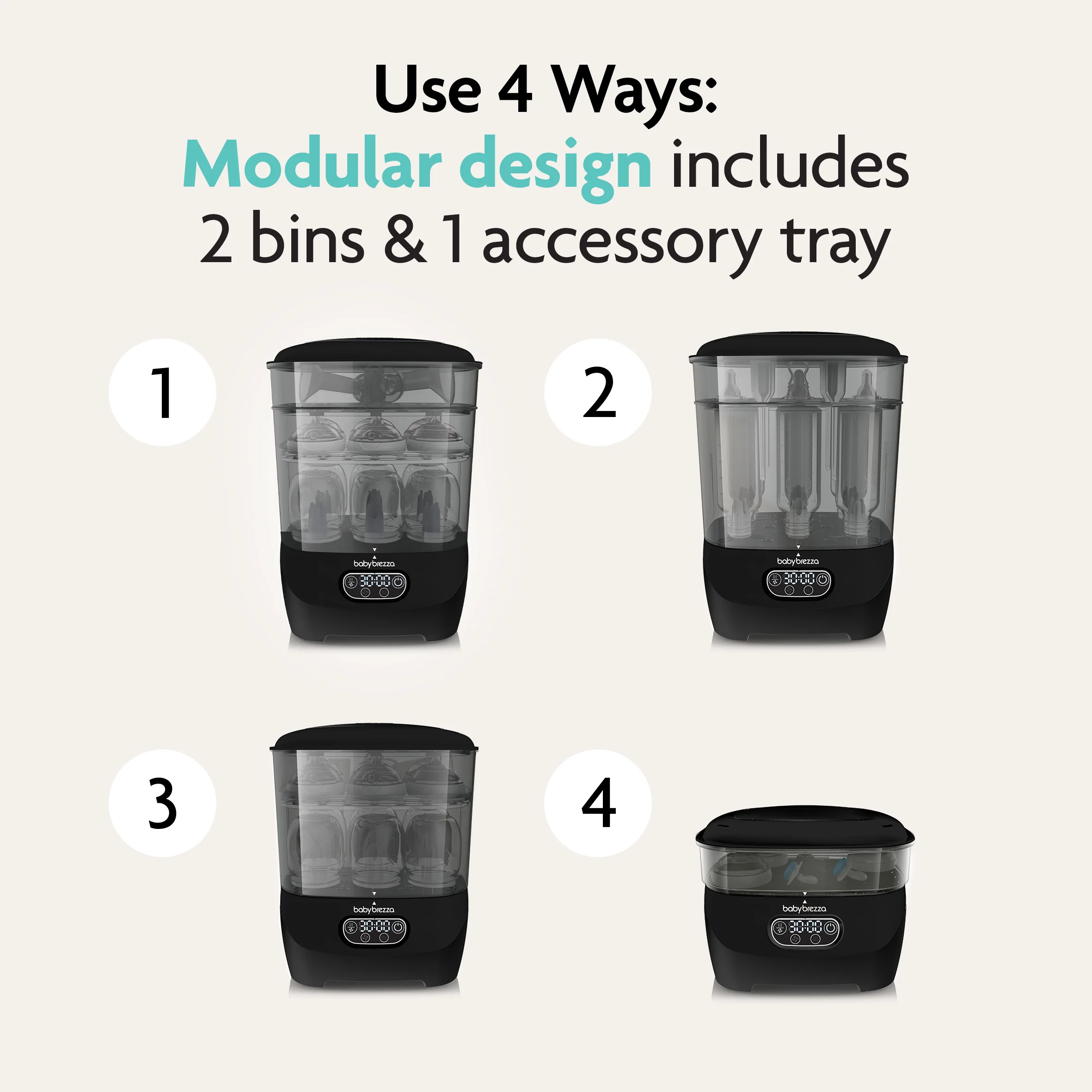 Baby Brezza BUNDLE Steriliser Dryer Advanced Black And Bottle & Breast Milk Warmer - Image 18