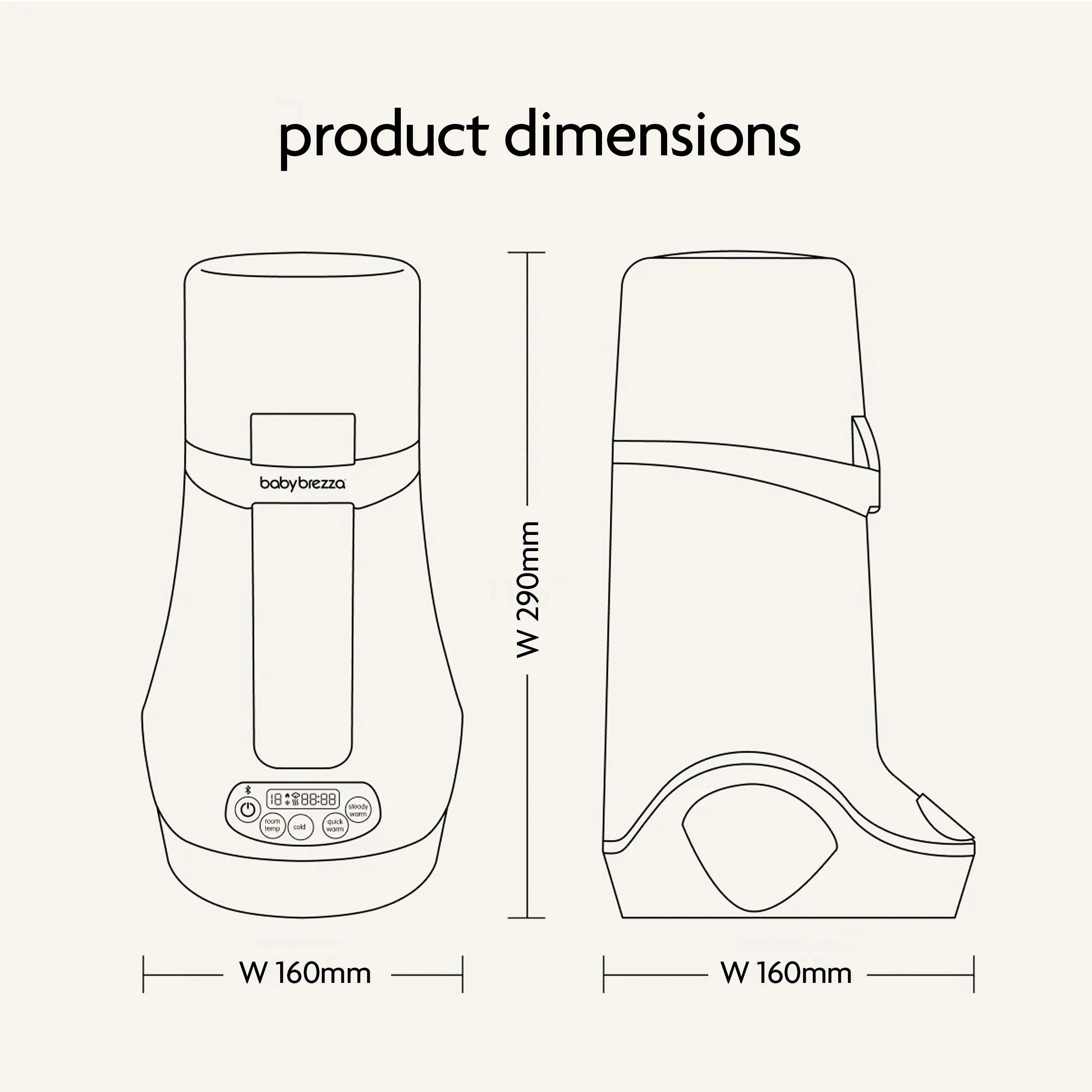 Baby Brezza BUNDLE Steriliser Dryer Advanced Black And Bottle & Breast Milk Warmer - Image 4
