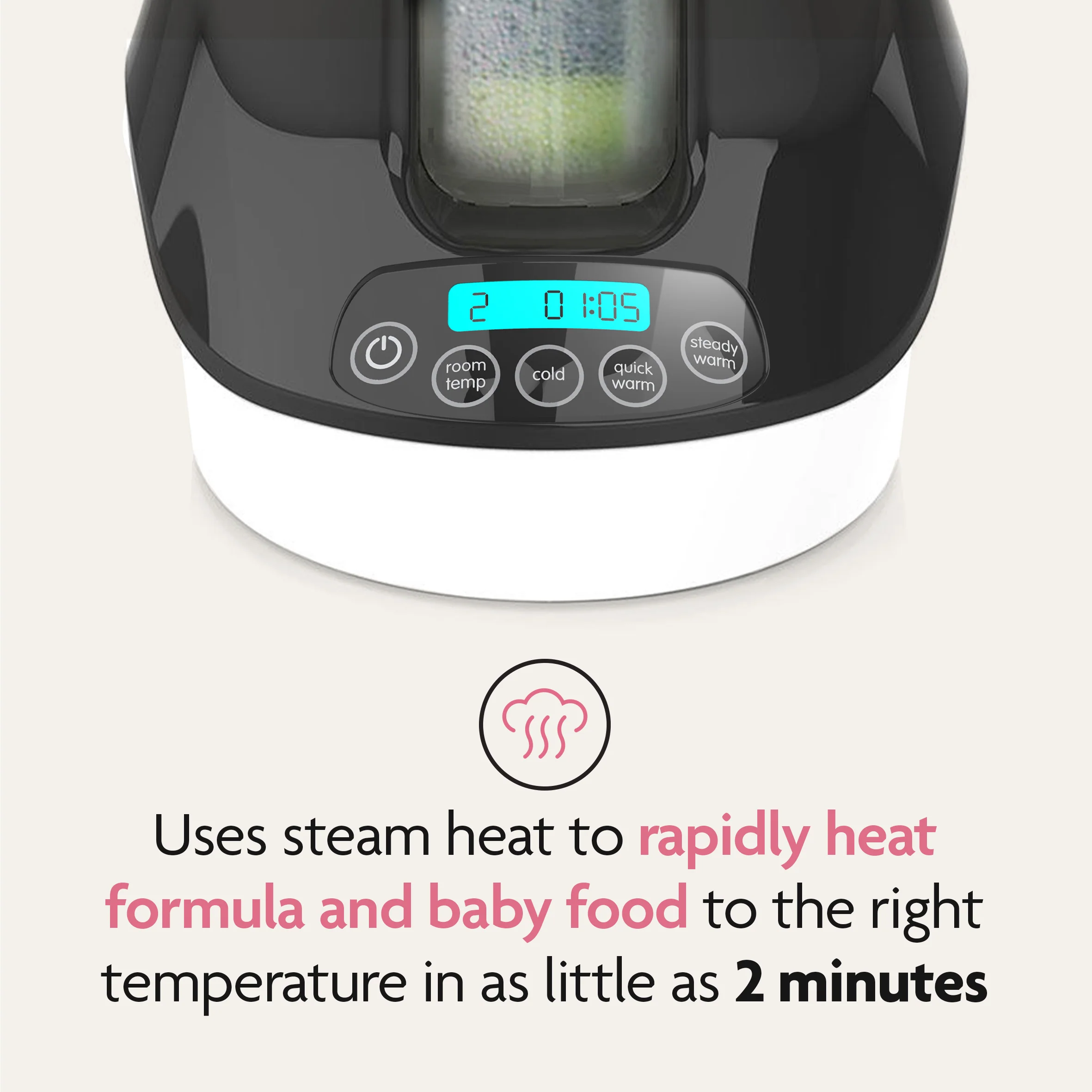 Baby Brezza BUNDLE Steriliser Dryer Advanced Black And Bottle & Breast Milk Warmer - Image 7