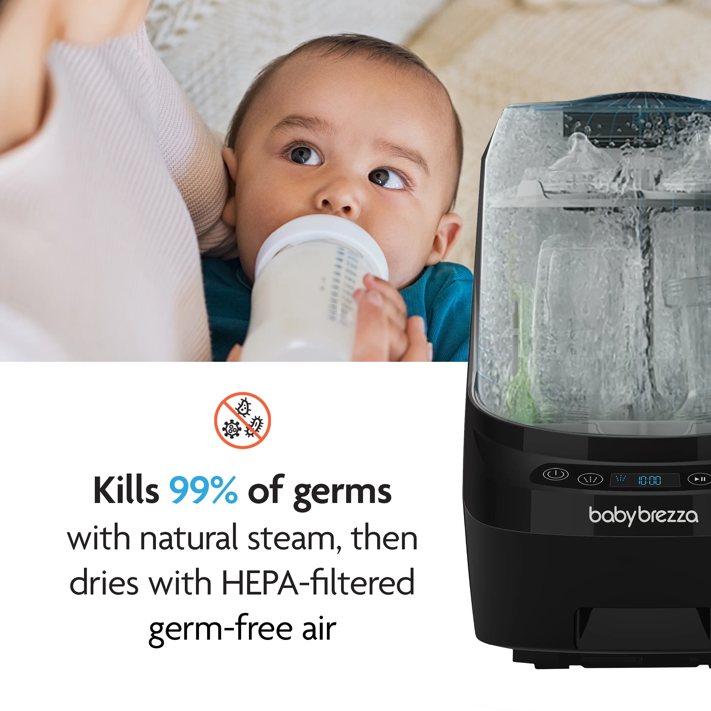 BUNDLE: Bottle Washer Pro, Detergent Tablets (120pcs) + Hepa Filter - All Black - Image 9